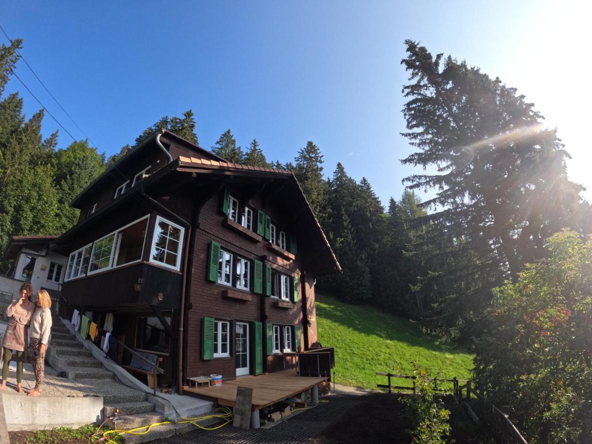 Chalet Sonnenheim, Wohnung Mit Panoramafenster Adelboden Esterno foto