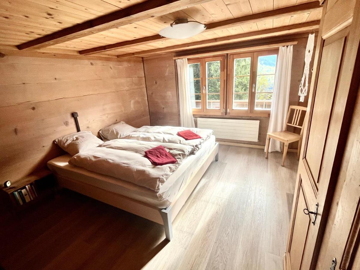 Chalet Sonnenheim, Wohnung Mit Panoramafenster Adelboden Esterno foto